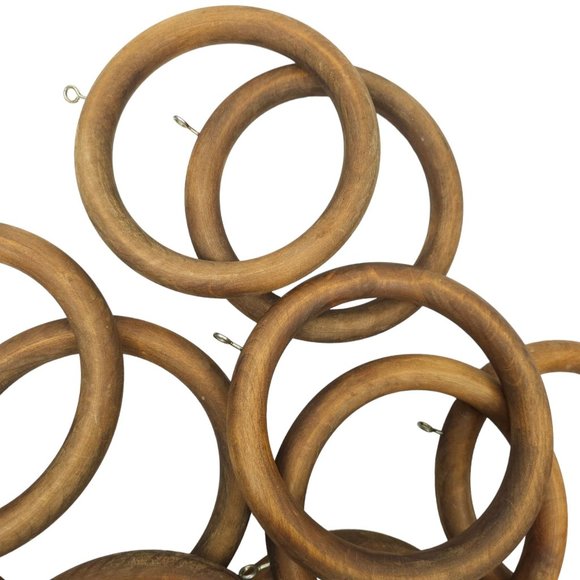Large Wooden Rings with Eye Hooks 6.5" DIY Crafts Macrame Ring Circles Lot of 9 - Picture 4 of 13